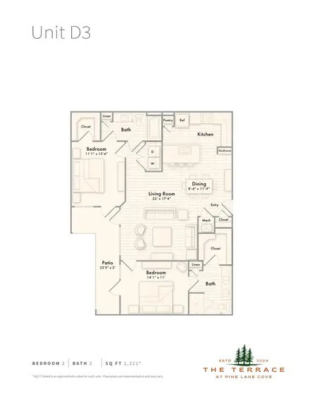 The Terrace at Pine Lake Cove Montgomery FloorPlan 14