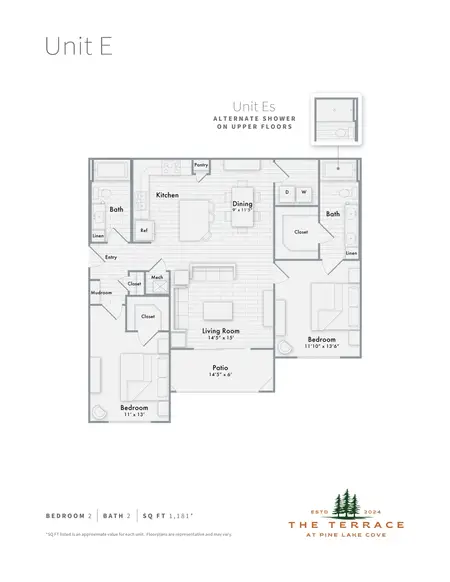 The Terrace at Pine Lake Cove Montgomery FloorPlan 15