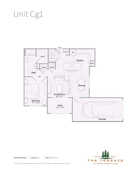 The Terrace at Pine Lake Cove Montgomery FloorPlan 9