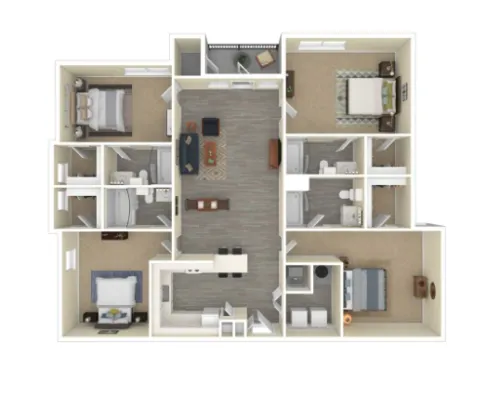 Villages at East Riverside floor plan 3