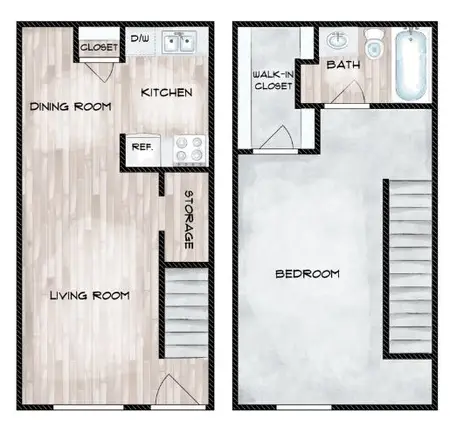 Wood Trail-Bryan Apartments FloorPlan 1