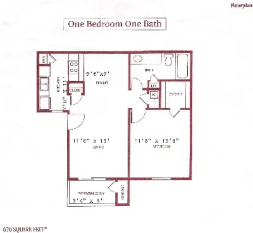 Woodcreek Apartments Floorplan 2