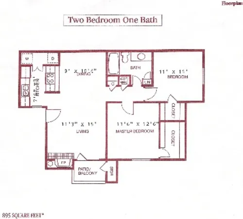 Woodcreek Apartments Floorplan 4