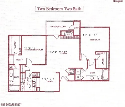 Woodcreek Apartments Floorplan 6