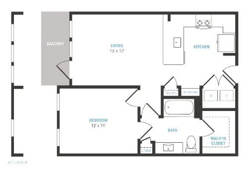 Alexan Braker Pointe floor plan 2