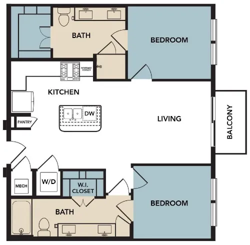 Broadstone North Lamar floor plan 1