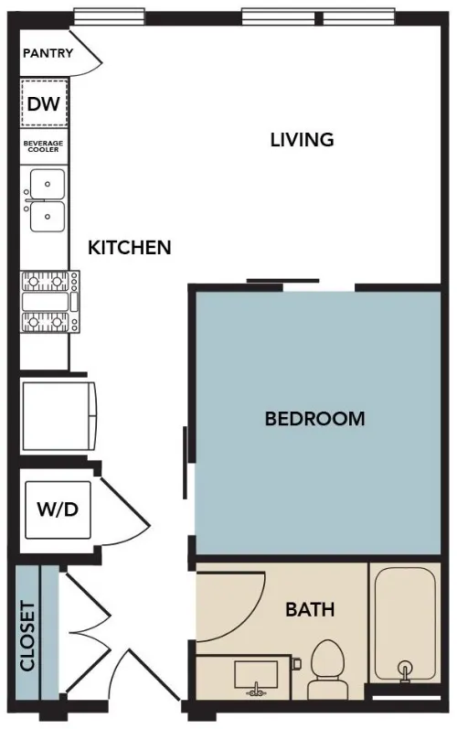 Broadstone North Lamar floor plan 1