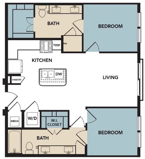 Broadstone North Lamar floor plan 2