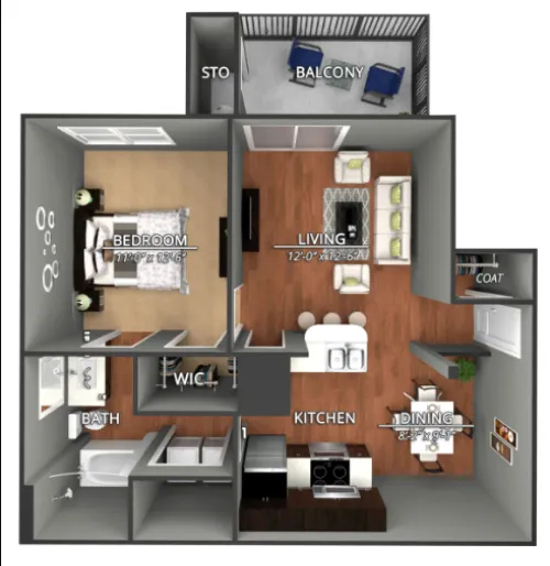 Creekside on Parmer Lane floor plan 2