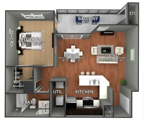 Creekside on Parmer Lane floor plan 3