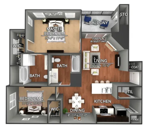 Creekside on Parmer Lane floor plan 6