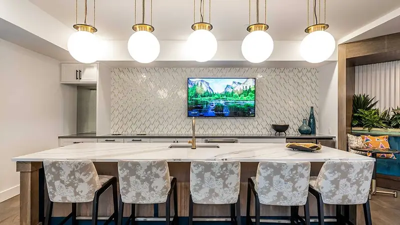 Lenox Maplewood Apartments Kitchen Island