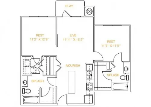 Midtown Commons at Crestview Station floor plan 1