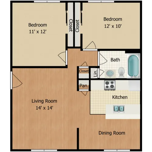 Oaks on Lamar floorplan 2