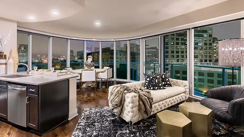 One Uptown Apartments Floor-to-Ceiling Windows