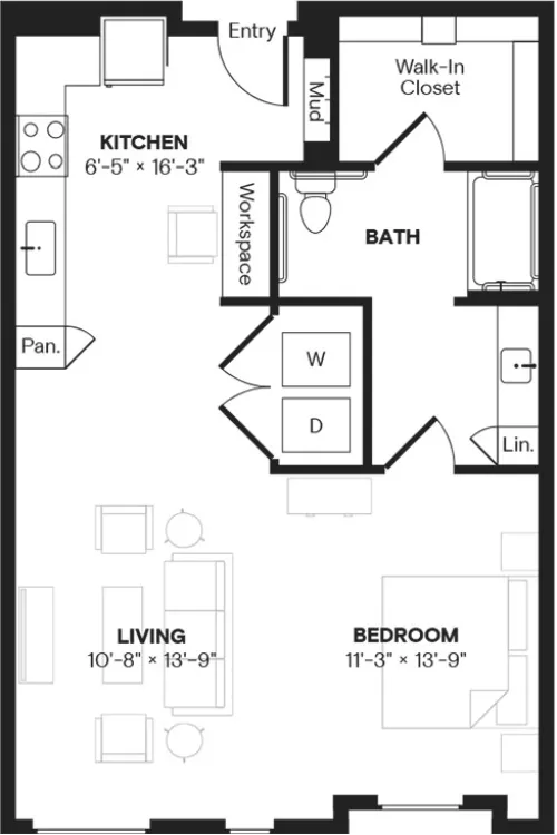 The Bond floor plan 13