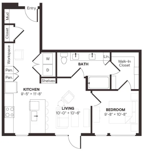 The Bond floor plan 6