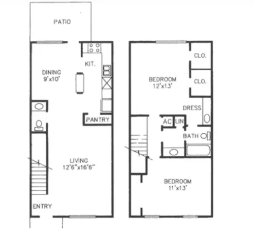 Towne Oaks 1 floor plan 4