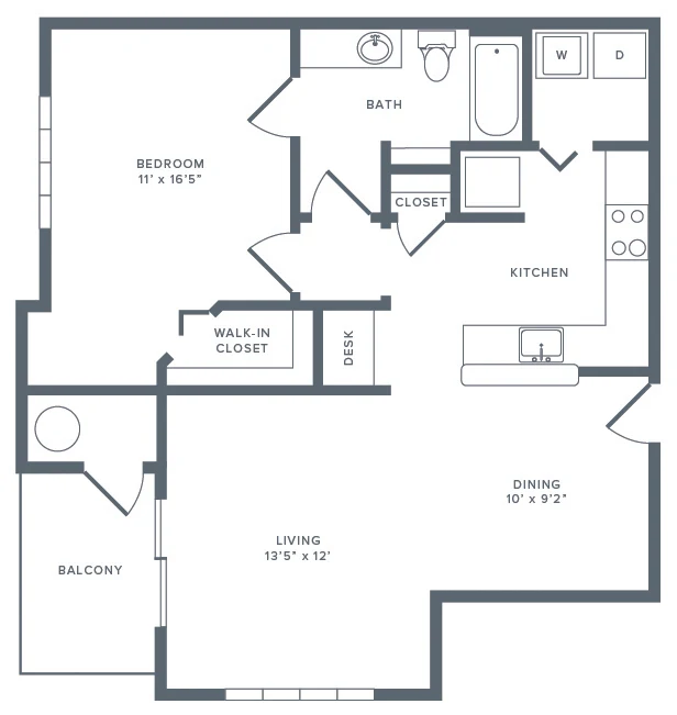 Bridge at Balcones Apartment Austin Floor Plan 1