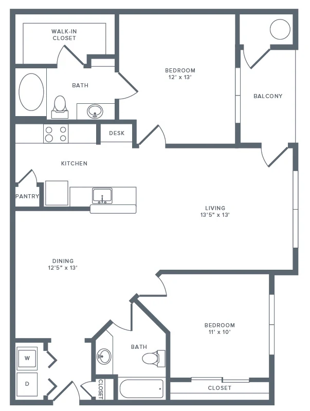 Bridge at Balcones Apartment Austin Floor Plan 2