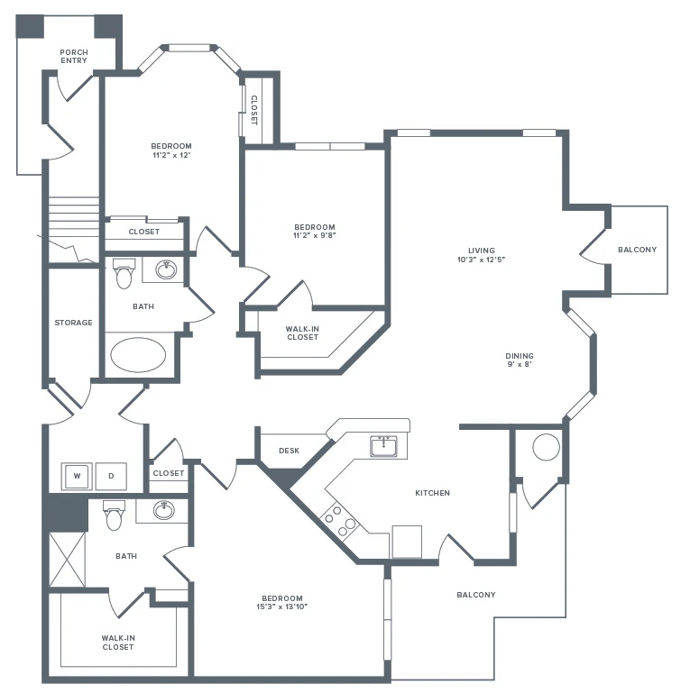 Bridge at Balcones Apartment Austin Floor Plan 7