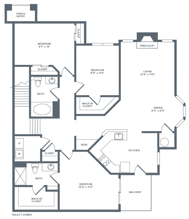 Bridge at Balcones Apartment Austin Floor Plan 8