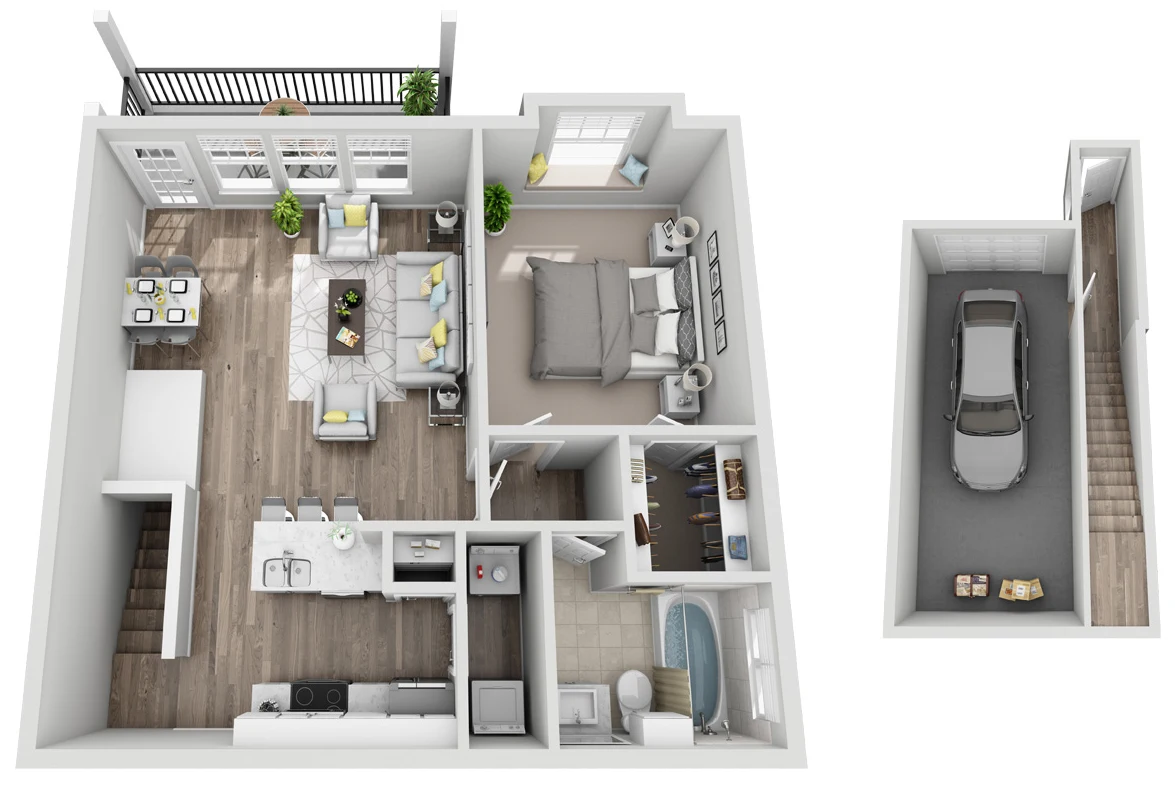 Bridge at Canyon Creek Austin Apartment Floor Plan 2