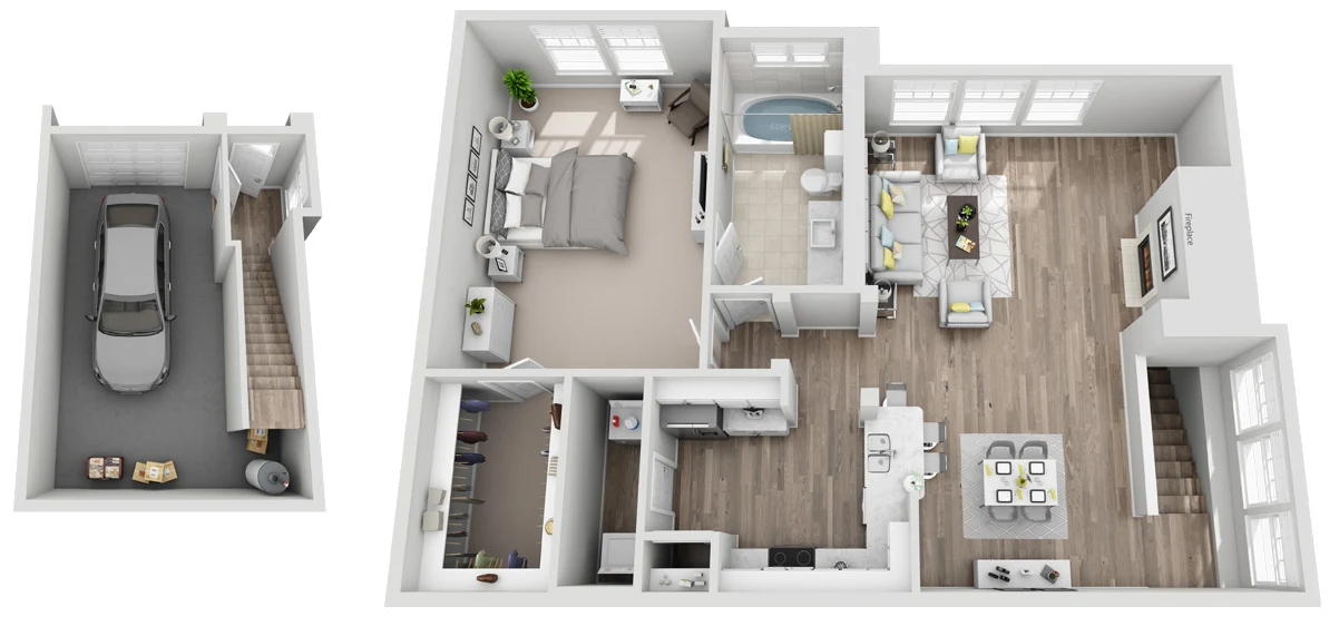 Bridge at Canyon Creek Austin Apartment Floor Plan 3