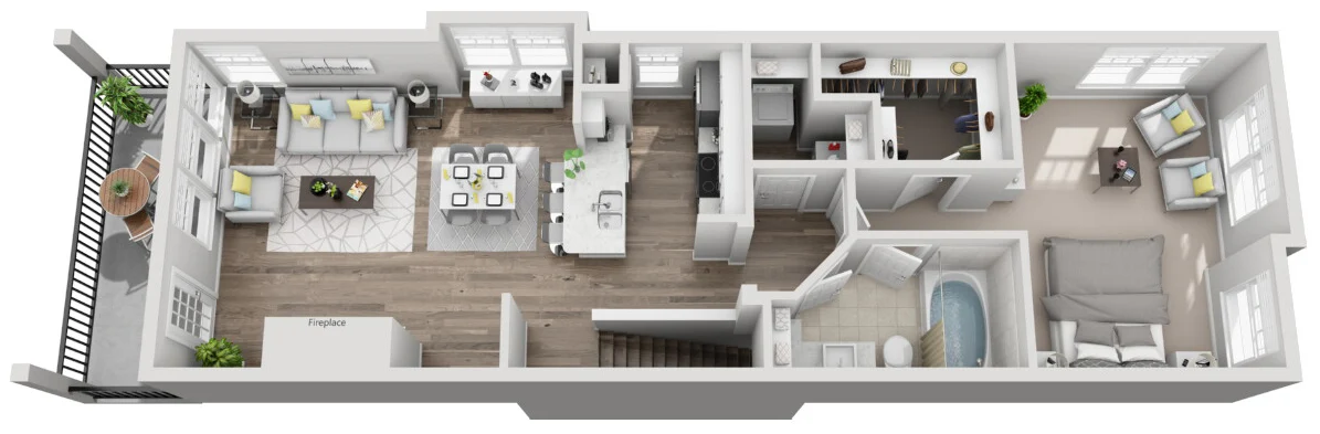 Bridge at Canyon Creek Austin Apartment Floor Plan 4