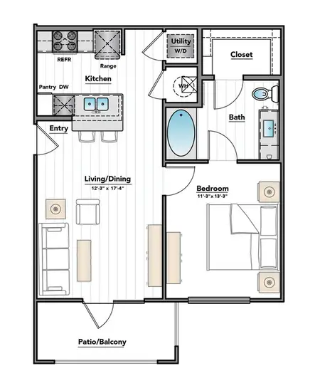 City Heights at College Station FloorPlan 1