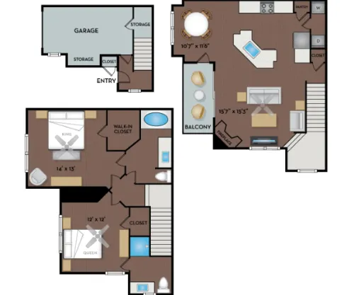 NoA on McNeil Townhomes and Flats floor plan 8