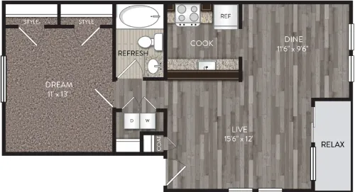 The Baxter at Westwood floor plan 1