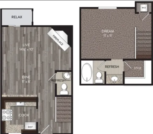 The Baxter at Westwood floor plan 1