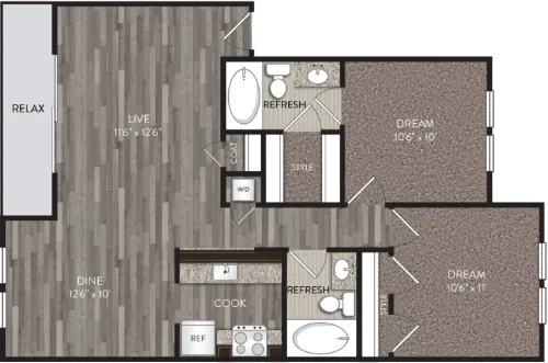 The Baxter at Westwood floor plan 3