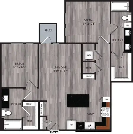 The Cooper Apartments FloorPlan B2