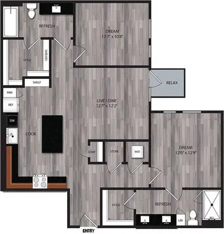 The Cooper Apartments FloorPlan B5