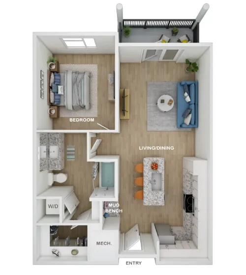 The Post at Parmer floorplan 3