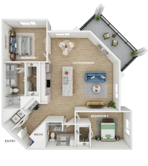 The Post at Parmer floorplan 9