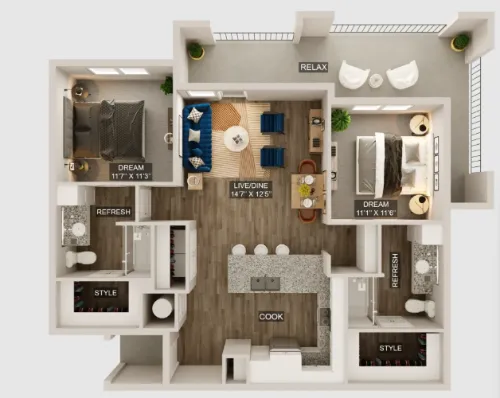 The Upland floor plan 6