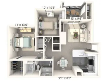 Toscana Apartments Austin Floor Plan 3