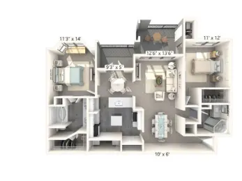 Toscana Apartments Austin Floor Plan 7