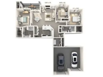 Toscana Apartments Austin Floor Plan 9