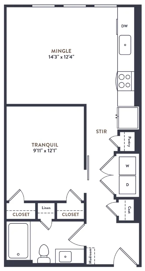 Alexan Riverside floor plan 1