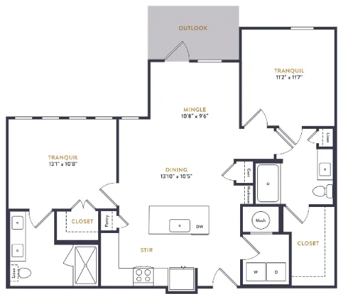 Alexan Riverside floor plan 6