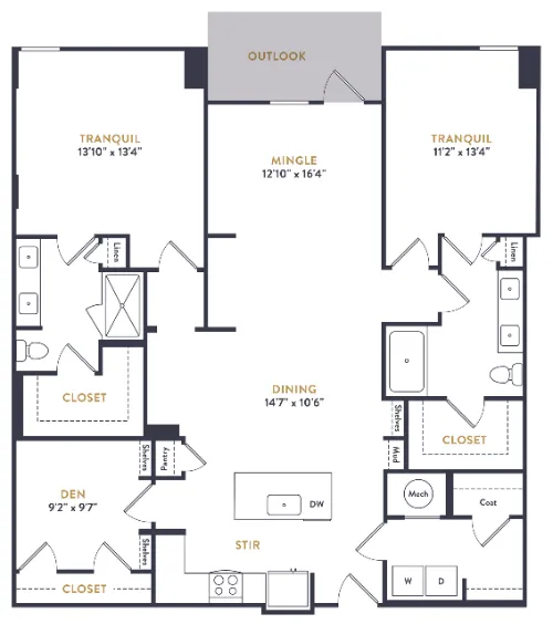 Alexan Riverside floor plan 9