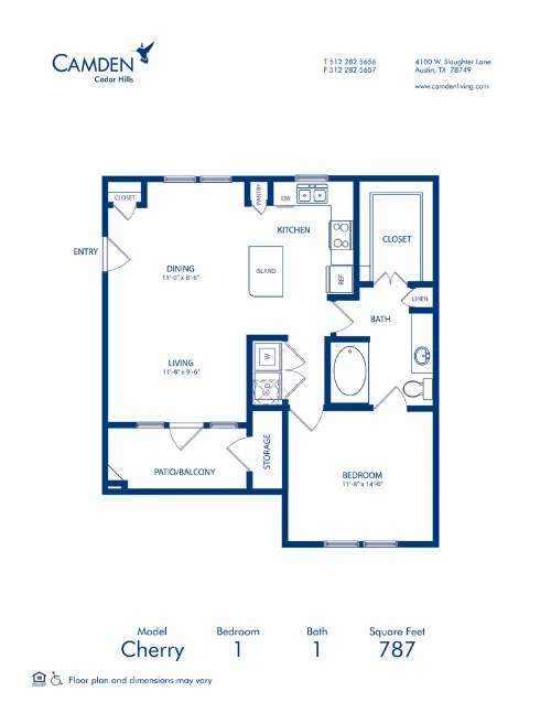 Camden Cedar Hills floor plan 2