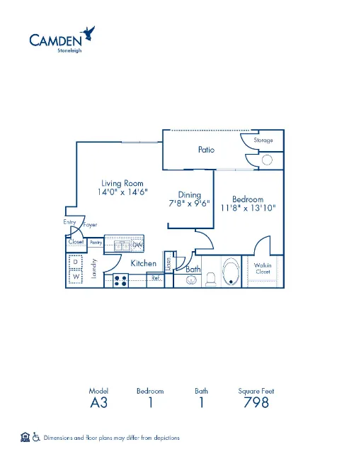 Camden Stoneleigh floor plan 1