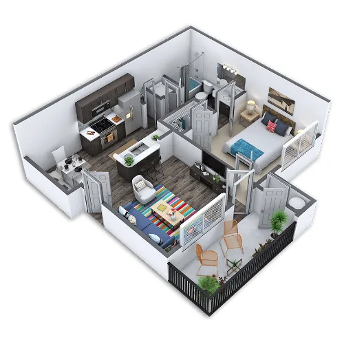 Griffis SoCo Austin floor plan 1