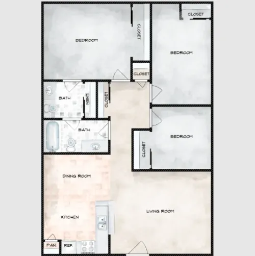 Heights on Congress floor plan 3