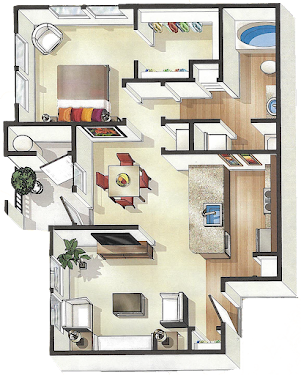 James on South First Austin Apartment Floor Plan 3